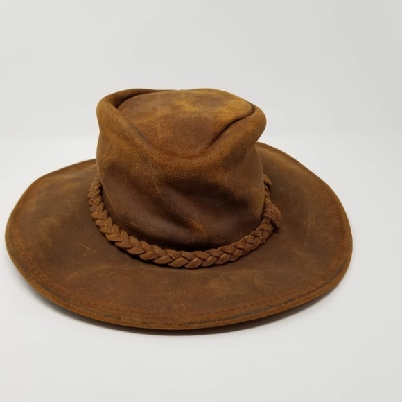 Minnetonka Outback Distressed Leather Hat … - Picture 3 of 8
